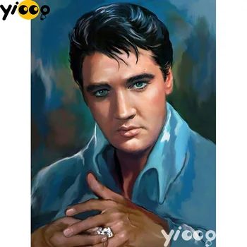 Kvadratiniu/Apvalus Gręžimo 5D Diamond Tapybos Kryželiu Elvis Presley Diamond siuvinėjimo mozaikos Namų Dekoro Dovana AX0768