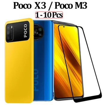 1-10vnt Ekrano apsaugos Poco M3 X3 Stiklo Objektyvas Xiaomi Poco X3 NFC Apsauginės Plėvelės xiaomi Poco M3 pocophone stiklo Poco X3 M3