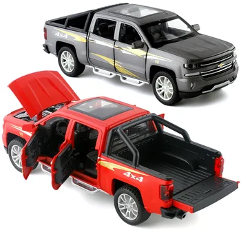 1:32 aukštos modeliavimas lydinio automobilio modelį,Chevrolet Solod pikapas automobilių žaislas,6 durų modeliavimas garso ir šviesos vaikų žaislai
