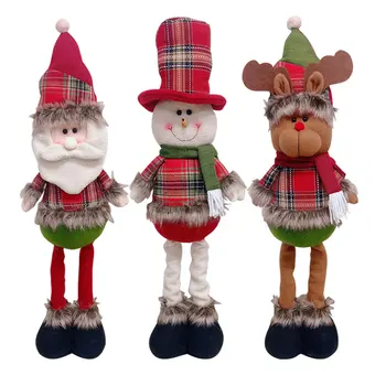 1/3PCS Kalėdų Lėlės Pakabukas Šiaurės Stiliaus Naujųjų Metų Ornamentu Elnių, Sniego Santa Claus Nuolatinis Lėlės Apdailos