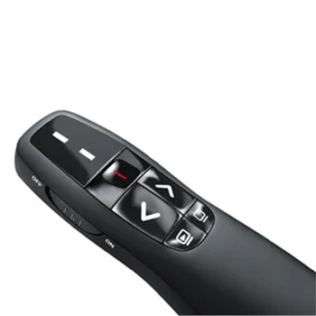 1-5vnt/daug R400 2.4 Ghz USB Wireless Presenter Raudona Lazerinė Rodyklė PPT Remote Control 