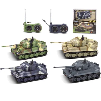 1:72 Mini Tiger Mūšis RC Bakas Nuotolinio Radijo Valdymo Panzer Šarvuotos Transporto priemonės Vaikams, Elektroniniai Žaislai Berniukams, Vaikų Dovanos, 4 Spalvos