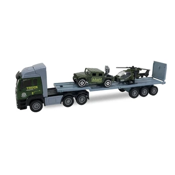1:87 Scale Truck Žaislo Traktoriaus Modelio Platforma Sunkvežimis Mini Traktoriai, Priekabos Lydinio Priekaba Vaikams, Žaislai, Automobilių Vežėjas