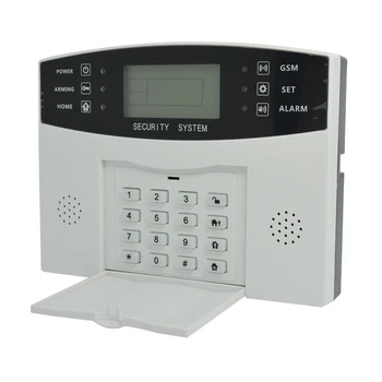 ( 1 komplektas), Pradžia Saugumo, Signalizacijos Sistemos 433MHz Belaidis PIR Judesio Jutiklis Durų kontaktas LCD GSM Signalizacijos sistema, Patalpų Sirena