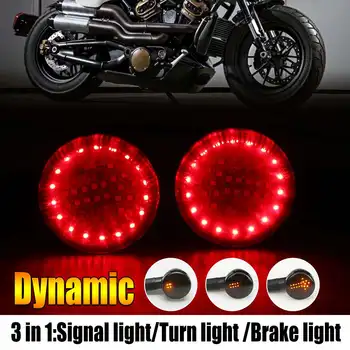 1 Pora Universalus-Motociklų Teka LED Posūkio Signalo Lemputė Rodyklių Raudono Gintaro Flash Indikatorių Už Harley Už Sportster XL