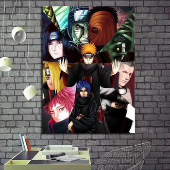1 Skydas Drobės Spausdintos Naruto Akatsuki Animacija Plakatas Namų Dekoro Kambarį Nuotrauką Sienų Tapybos Šiuolaikinės Drobė Didmeninės