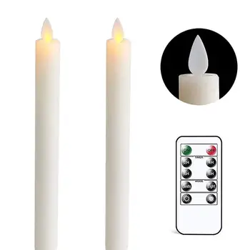 10 vienetų Nuotolinio Valdymo Judančius Viko Baterija Siaurėjantys Žvakės,Flameless Šokių Liepsna Dekoratyvinis Bažnyčios Žvakės