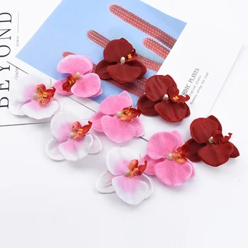 100/200 Vnt Drugelių orchidėja plastikinių gėlių rudens namų dekoro vestuvių namų ūkio produktai kalėdinė girlianda dirbtinės gėlės