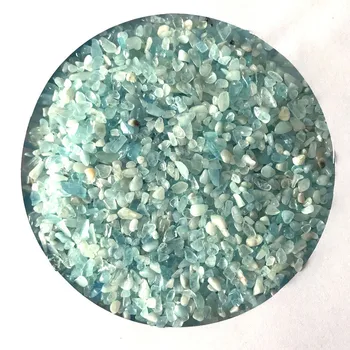 100g 2-4mm Gamtinis Mėlynasis Akvamarinas Kvarco Kristalo Akmens Uolienų Žetonų Pavyzdys Natūralių Akmenų ir Mineralų Gydomųjų Kristalai