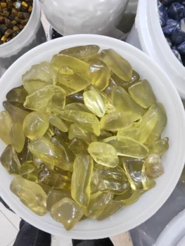 100gNatural Geltonas Kristalas, Žvyro Žaliavos topazas akmuo 