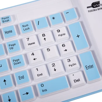 103-Key, Sulankstomas Minkšto Silikono Klaviatūra Atspari Vandeniui Ir Dulkėms Išjungti Office Spalvotų Klaviatūros Nešiojamas Kompiuteris