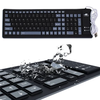 103-Key, Sulankstomas Minkšto Silikono Klaviatūra Atspari Vandeniui Ir Dulkėms Išjungti Office Spalvotų Klaviatūros Nešiojamas Kompiuteris