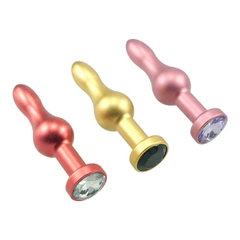 106mm ilgio spalvotų metalų kristalų analinis kaištis puošnaus butt plug kamuolį įdėkite sekso žaislais vyrams, moterims suaugusiųjų produktas