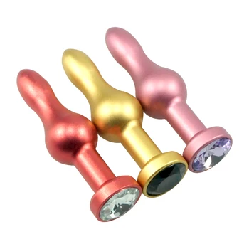 106mm ilgio spalvotų metalų kristalų analinis kaištis puošnaus butt plug kamuolį įdėkite sekso žaislais vyrams, moterims suaugusiųjų produktas