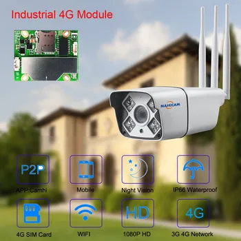 1080P HD 3G 4G SIM Kamera 1080P Belaidžio WIFI IP Bullet Kameros, Stebėjimo kamerų Saugumo Stebėti Vaizdo Įrašą, Lauko