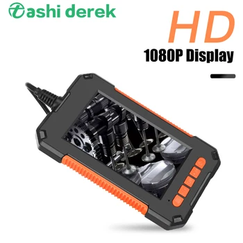 1080P HD Ekranas Pramonės Endoskopą Kamera 8 Vnt LED Žibintai, 4.3 colio Ekraną, vamzdžius, drenažo kanalizacijos tikrinimo kamera su minkšta kabelis