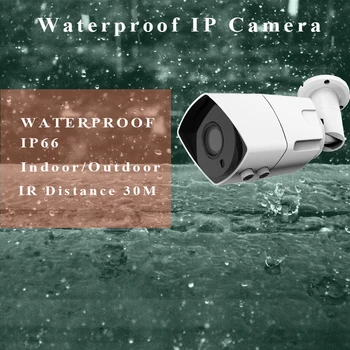 1080P Pal Infraraudonųjų spindulių IP Kamera lauko Paramos 2.8-12mm objektyvas H. 264, H. 265 Onvif Vandeniui Kulka IP diktofono saugumo Kameros
