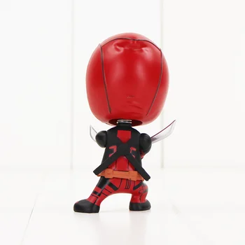 10cm Deadpool Pav Žaislas Kardas Kovos Versija Gestų Ver Bobble head Modelis Lėlės