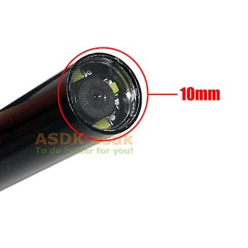 10mm USB Endoskopą 5M Kabelis atsparus Vandeniui Tikrinimo Kamera Borescope su 4 LED USB Endoskopą Fotoaparatas