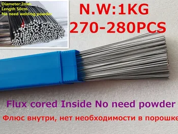 10PC-280PC 2mm*50cm Žemos temperatūros aliuminio srauto miltelinė suvirinimo viela nereikia aliuminio milteliais, o ne WE53 vario, aliuminio strypas