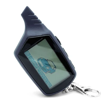 10VNT B9, 2-way LCD Nuotolinis Valdymo Raktas Fob Grandinės + B9 Silikono Atveju dvipusis Automobilių Signalizacijos Sistemos Starline Twage B9 Keychain