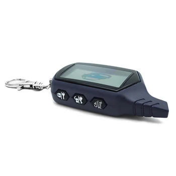 10VNT B9, 2-way LCD Nuotolinis Valdymo Raktas Fob Grandinės + B9 Silikono Atveju dvipusis Automobilių Signalizacijos Sistemos Starline Twage B9 Keychain