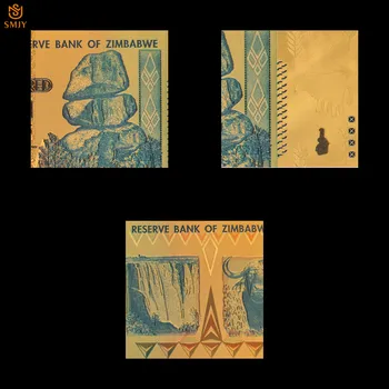 10vnt/daug Spalvinga Zimbabvė 100 Trilijonų Aukso Doleris Pinigų Gryno Aukso 999 Valiutos Banknotų Popieriaus Kolekcijas