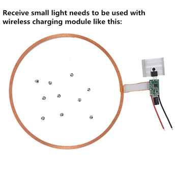 10vnt Gavimo mažos lemputės, Vienas-su-daug dekoratyvinių žibintai yra naudojama kartu su belaidžio įkrovimo moduliai