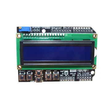 10VNT LCD Keypad Shield LCD1602 LCD 1602 Modulį, Ekrane Arduino ATMEGA328 ATMEGA2560 aviečių pi UNO mėlynas ekranas