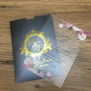 10vnt prabangos dizaino vestuvinis kvietimas kortelės populiarios kinijoje vestuvių akrilo kortelės mėginys