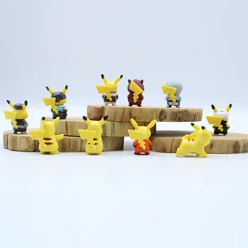 10vnt/set Pokemon Pav Pocket Monstras Pikachu Žaislą Mini Lėlės Vaikams Dovanos