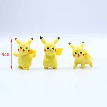 10vnt/set Pokemon Pav Pocket Monstras Pikachu Žaislą Mini Lėlės Vaikams Dovanos
