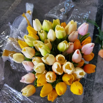 10vnt Sodo Tulpių Dirbtinių Gėlių Tulipa Dirbtinių Puokščių Netikrą Gėlės, Vestuvių Dekoravimas Tulpių Žiedų Namų Dekoro