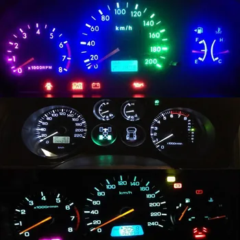 10vnt T5 B8.5D B8.5 SMD LED Automobilių Lengvųjų Automobilių Šviesos Diodų Prietaisų Skydelio Lemputės Auto Interjero Maža Lempa