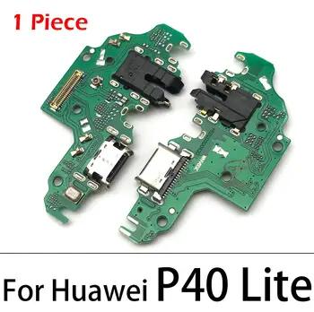 10vnt USB Įkrovimo lizdas Mic Doko Jungtis Valdybos Flex Kabelis Huawei P10 Plius P20 Pro 30 P8 P9 lite 2017 P40 Pro Lite Plius