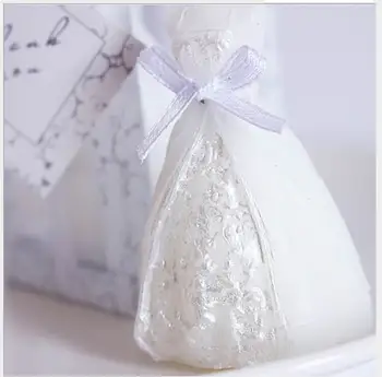 10vnt vestuvių nuotaka suknelę žvakė vestuvių naudai dovanas svečias vestuvių suvenyrai