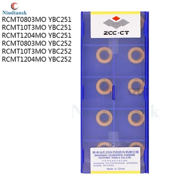 10VNT ZCC.CT RCMT0803 RCMT0803MO RCMT10T3MO YBC251milling karbido įterpti tekinimo įrankis, tekinimo, CNC RCMT1204MO YBC252 amatų plieno