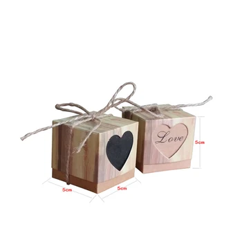 10vnt Širdies formos kraft popieriaus, Saldainių Dėžutės Vestuvių Nori ir Dovanų Dėžutė Šalies Prekių Baby Shower Popieriaus Šokolado Dėžės Rinkinį