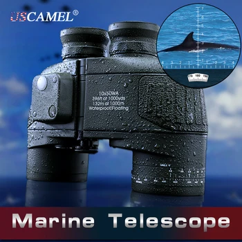 10X50 Vandeniui Teleskopas su kompasas USCAMEL Žiūronai Medžioklei karinio jūrų Laivyno koordinuoti masto karinis Naktinio Matymo automatinis fokusavimas