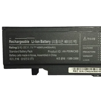 11.1 V 48wh AA-PB9NC6B Naujas Nešiojamas baterija samsung AA-PB9NS6B AA-PB9NC6W R428/R429/R430/R528/530 NP355V5C NP355V4C seri