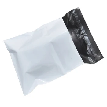 11x22+4cm 100vnt/daug Balta Pasiuntinių Laivybos Pristatymo Maišelį Lipnios Voką Kurjeris Pakavimo Krepšiai Pašto Plastikiniai Maišeliai