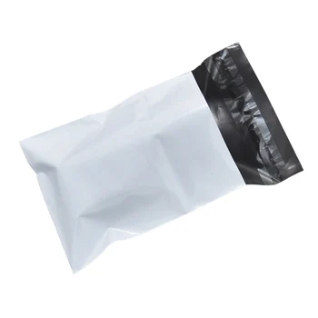11x22+4cm 100vnt/daug Balta Pasiuntinių Laivybos Pristatymo Maišelį Lipnios Voką Kurjeris Pakavimo Krepšiai Pašto Plastikiniai Maišeliai
