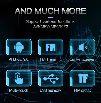12.5 colių Android 9.0 Automobilių Pogalvių Monitorius 1920 * 1080 4K 1080P Touch Ekranas Wi-fi / Bluetooth / USB / SD / HDMI / FM / Veidrodis