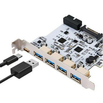 12*8.2*1.8 cm Baltos spalvos PCB Naujos USB 3.0 PCI-E C Tipo Išplėtimo Plokštę 