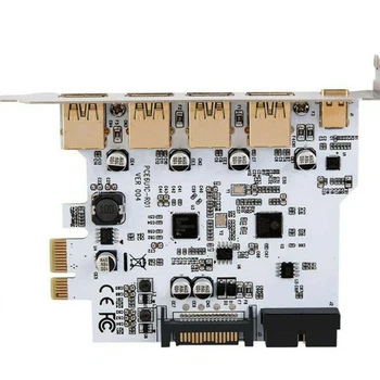 12*8.2*1.8 cm Baltos spalvos PCB Naujos USB 3.0 PCI-E C Tipo Išplėtimo Plokštę 