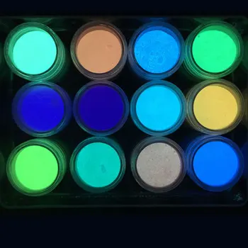12colors/Rinkiniai Nagų spalva šviesos milteliai liuminescencinės šviesos milteliai super šviesos saugojimo milteliai nagų milteliai