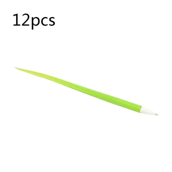 12pcs/set Ballpoint Grassblade Dizaino Ballpoint Silicio Žolės Lapų Pen 0.38 mm Naujų egzotinių Projektavimo biuras mokyklos priedai