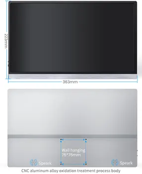 15.6 1080p USB 3.1 Tipas-C sensoriniu ekranu nešiojamas ekranas 1920x1080 HDR IPS ekranas Ekranas su atveju Ps4 Jungiklis Xbox Huawei