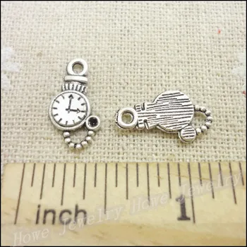 150pcs Derliaus Pakabukai Laikrodis Pakabukas Antikvariniai sidabro Tinka Apyrankės Karoliai 