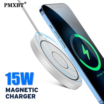 15W Magnetinio Belaidis Kroviklis Padas iPhone 12 12Pro Max Mag Greitai, Saugiai Įkrovimo Belaidžio Mobiliojo Telefono Įkroviklis Su USB Kabelis C